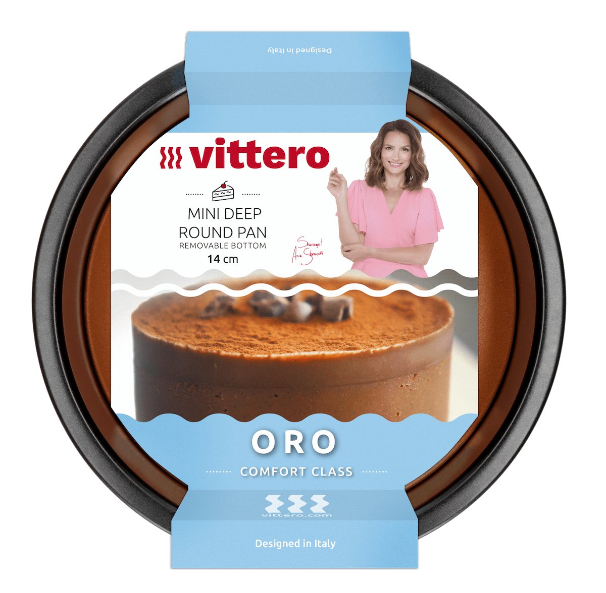 Wysoka mini forma do pieczenia ciasta o średnicy 14cm Vittero Anna Starmach